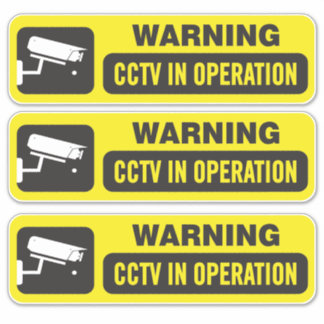 CCTV In bedrijf Video Surveillance Sticker