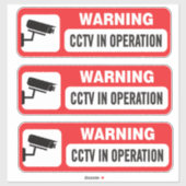CCTV In Operation Video Surveillance Sticker (Vel)