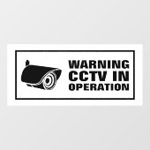 CCTV in werking Raamsticker (Vel)