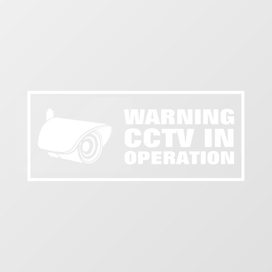 CCTV in werking Raamsticker (Vel)