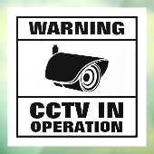 CCTV in werking Raamsticker (Vel 3)