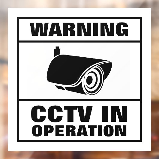 CCTV in werking Raamsticker (Vel 2)