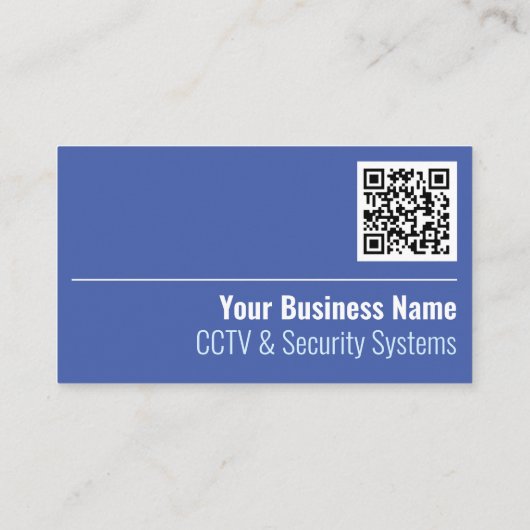 CCTV & Security Systems QR Code Visitekaartje (Achterkant)