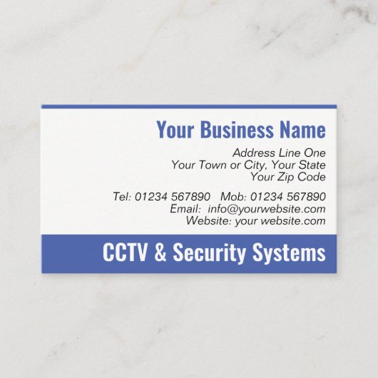 CCTV & Security Systems QR Code Visitekaartje (Voorkant)