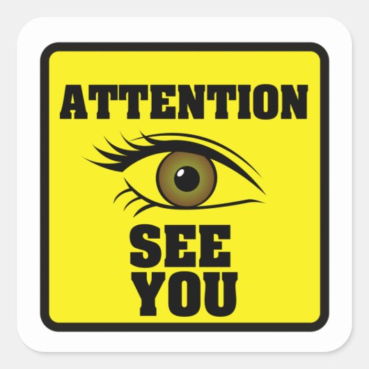 CCTV Symbool NOTICE Vinyl Sticker (Voorkant)