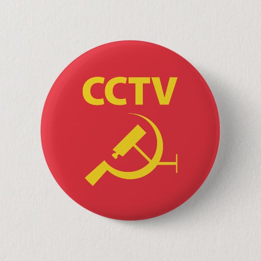 CCTV-vlag Ronde Button 5,7 Cm (Voorkant)