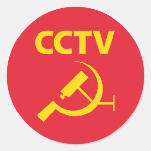 CCTV-vlag Ronde Sticker