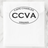 CCVA - Cape Charles Virginia Ovale Sticker (Tas)