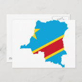 Cd Congolese vlag Briefkaart (Voorkant / Achterkant)