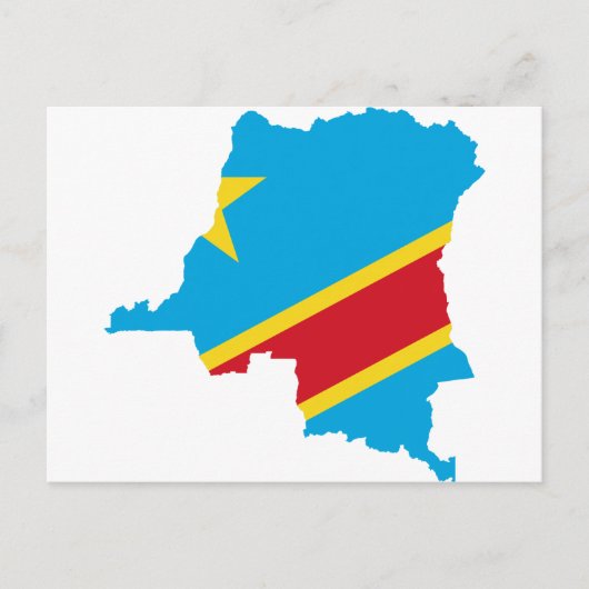 Cd Congolese vlag Briefkaart (Voorkant)