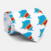 Cd Congolese vlag Stropdas (Opgerold)