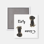 CD- Dirty Paws Flat-Coated Retriever Magnet Magneet (Voorkant / Achterkant)