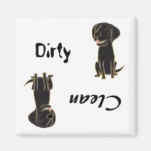 CD- Dirty Paws Flat Coated Retriever Magnet Magneet