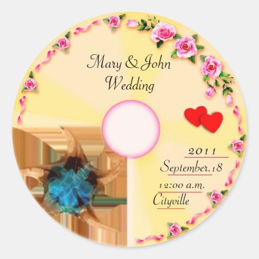 CD Label Wedding Favoriete Label (Voorkant)
