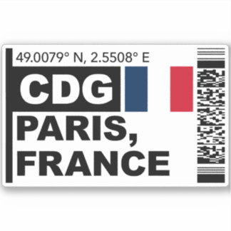 CDG Paris Instapass - Frankrijk Reizen Sticker