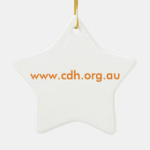 CDH Australia Kerstversiering Keramisch Ornament (Achterkant)