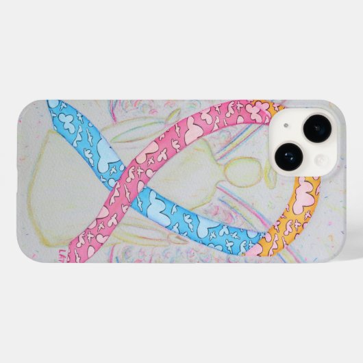 CDH Awareness Ribbon Angel Aangepaste iPhone Case (Achterkant (horizontaal))