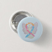 CDH Awareness Ribbon Angel Custom Pin Button (Voorkant /achterkant)