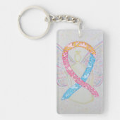 CDH Awareness Ribbon Angel Key chain Sleutelhanger (Voorkant)