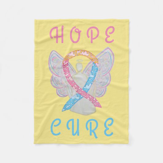 CDH Awareness Ribbon Angel Soft Fleece Blankets Deken (Voorkant)