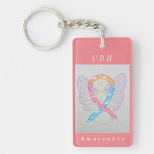 CDH Awareness Ribbon Guardian Angel Art Sleutelhan Sleutelhanger