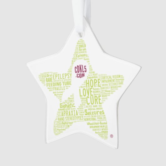 CDKL5 Bewustmakingsorganisatie Ornament (voorkant)