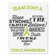 CDKL5 de Tijdelijke Tattoos van de voorlichting,