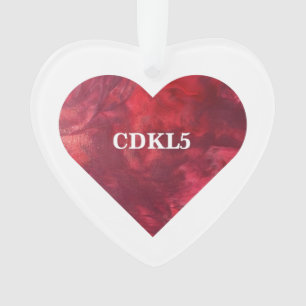 CDKL5 ORNEMENT DE COEUR PERSONNALISABLE