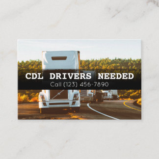 CDL Truck Drivers nodig Visitekaartje