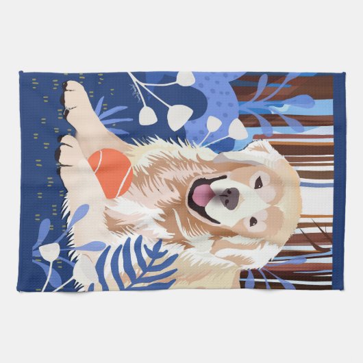 CE BEAUCOUP EST VRAI Golden Retriever serviette de (Horizontal)