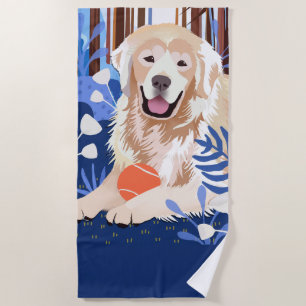 CE BEAUCOUP EST VRAI Golden Retriever serviette de
