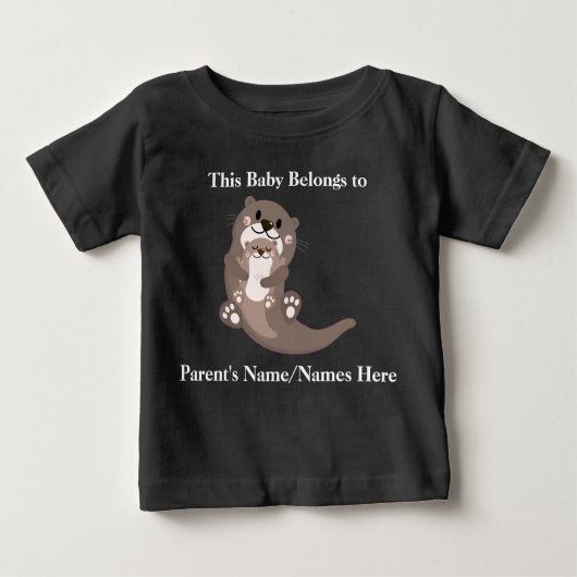 Ce bébé appartient à...Personalizable Baby T-shirt (Devant)