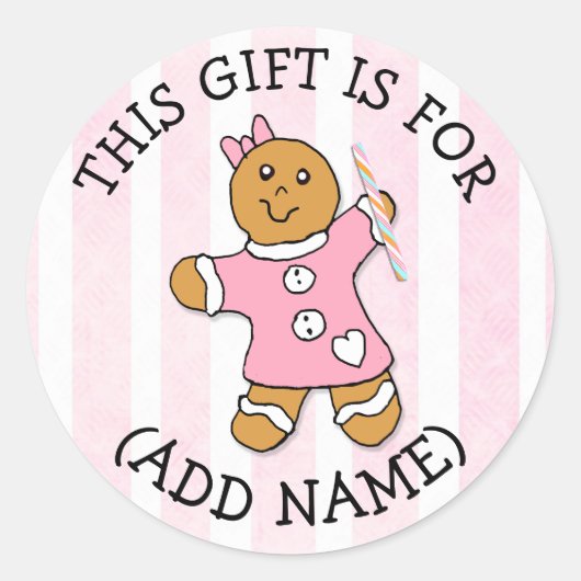 Ce cadeau est pour (Ajouter un nom) étiquette cade (Devant)