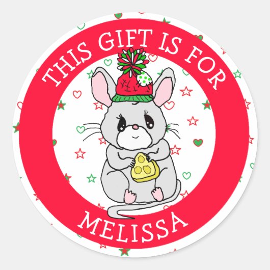 Ce cadeau est pour Noël étiquette cadeau (Devant)