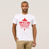 Ce Canadien adore courir un T-shirt (Devant entier)