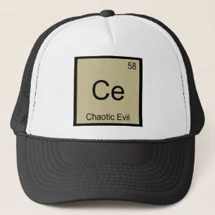 Ce - Chaotisch Kwaad Chemie Elementsymbool T-Shirt Trucker Pet