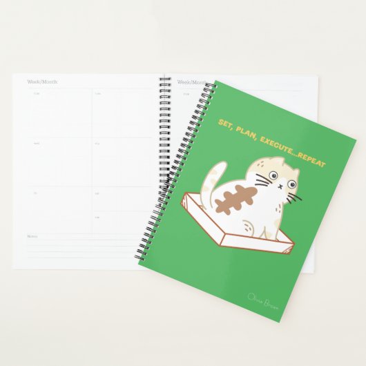 Ce chat Vie drôle Chat avec nom (Devant avec enveloppe)