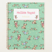 Ce chien Life Green Planner avec nom (Devant)