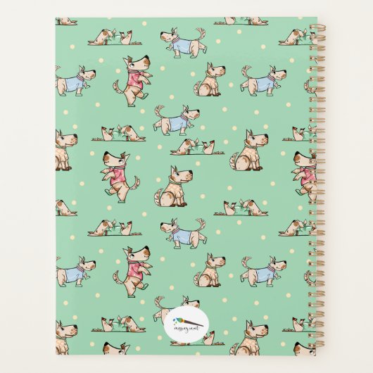 Ce chien Life Green Planner avec nom (Dos)