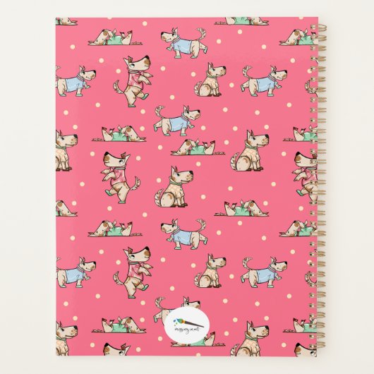 Ce chien Life Red Planner avec nom (Dos)