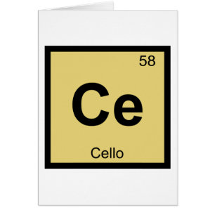 Ce - Chimie de musique Cello Symbole de table péri