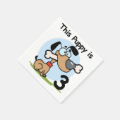 Ce Chiot est 3 serviettes en papier d'anniversaire (Coin)