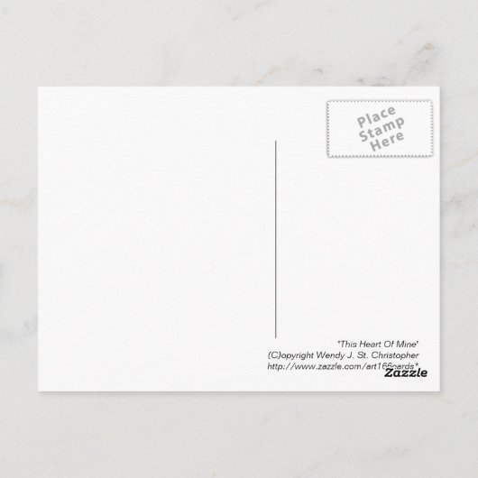 Ce Coeur De Moi, Carte postale (Dos)