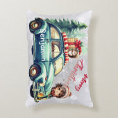 Ce Coussin de Noël Accent avec une voiture dessus (Devant(Vertical))