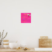Ce dont j'aime. . . Poster pour filles (Cuisine)