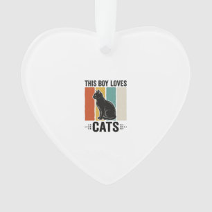 Ce garçon aime les chats Design Rétro pour amateur
