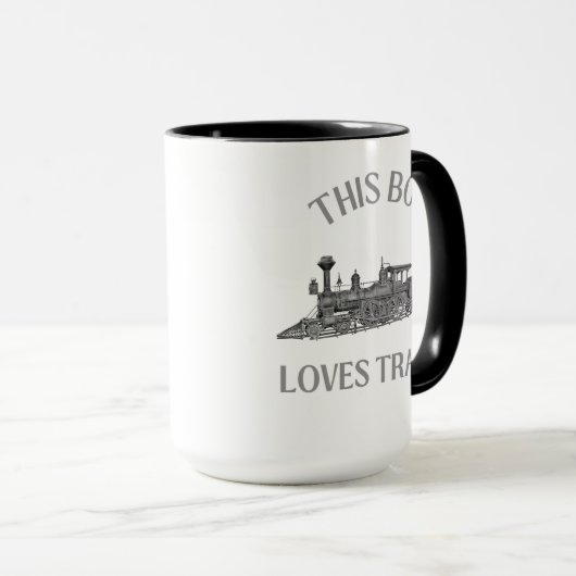Ce Garçon Aime Les Trains Funny Railroad Mug (Devant droit)