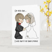 Ce jour carte Mariage (Fleur jaune)