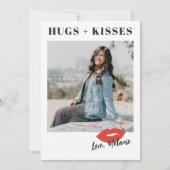 Ce Kiss Script Saint Valentin Carte photo - Rouge (Devant)