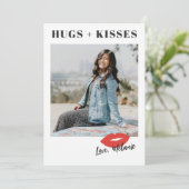 Ce Kiss Script Saint Valentin Carte photo - Rouge (Debout devant)